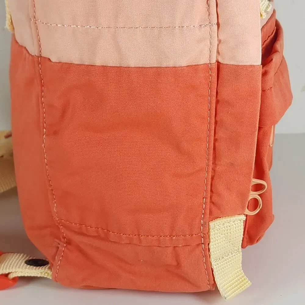 Fjallraven Kanken Art 23616 Mini Orange /pink Nylon Swedish Daypack Backpack